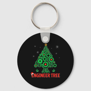 Christmas Engineer Tree _ Mechanical Engineering G Keychain