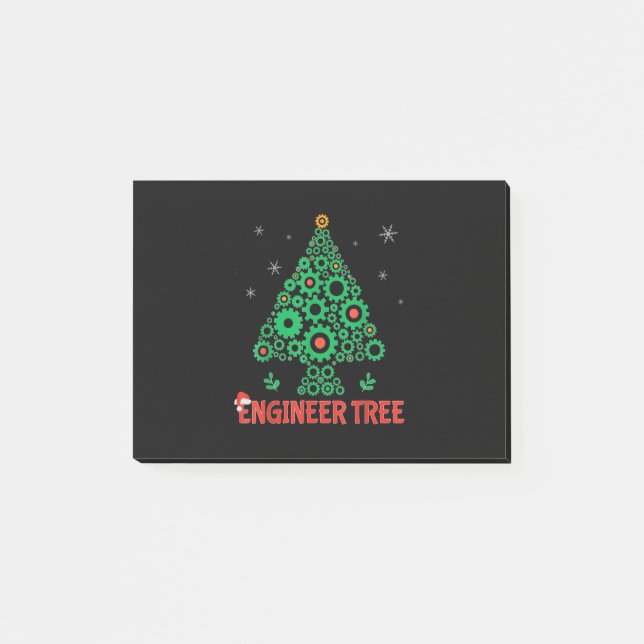 Christmas Engineer Tree Mechanical Engineering Post-it Notes (Front)