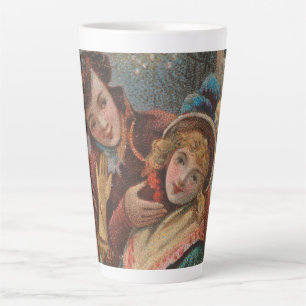 Christmas, England-Vintage Victorian Era Ad, 1980 Latte Mug
