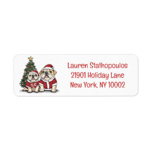 Christmas English Bulldog Santa Hats