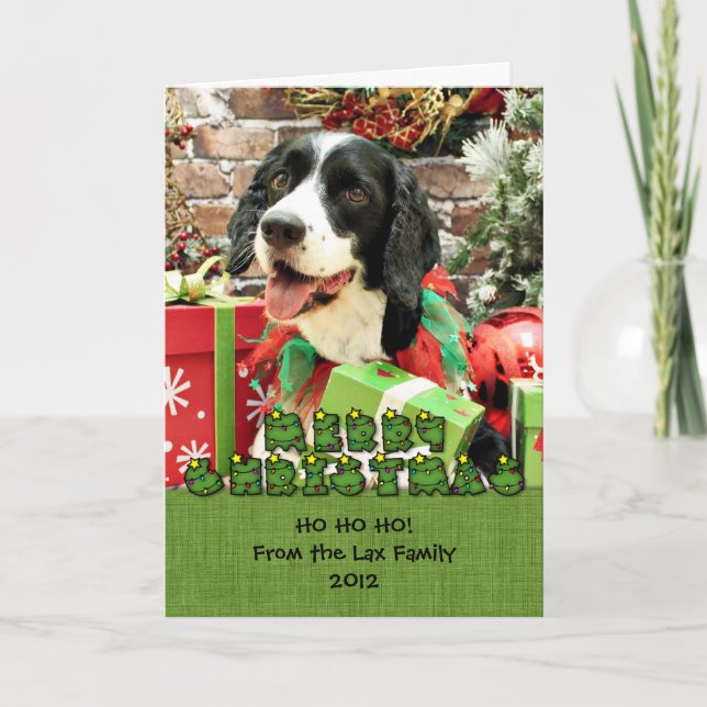 Christmas - English Springer Spaniel - Betsy Holiday Card (Front)