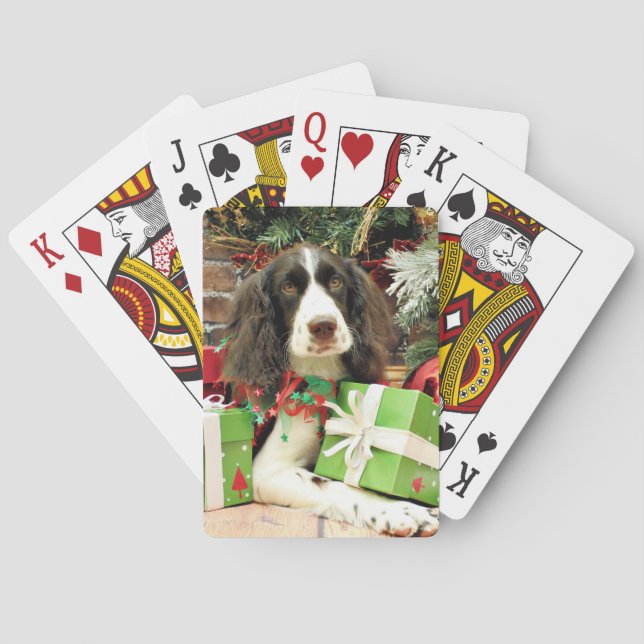 Christmas - English Springer Spaniel - Kinzie Playing Cards (Back)