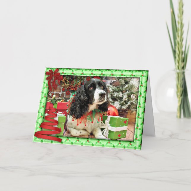 Christmas - English Springer Spaniel - Lucy Holiday Card (Front)