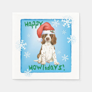 Christmas English Springer Spaniel Napkins