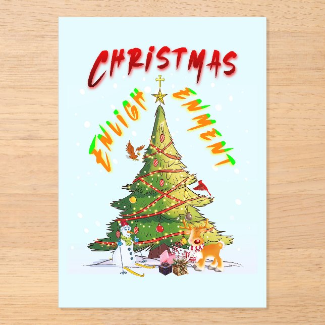 Christmas Enlightenment Acrylic Invitations (Front)