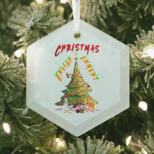 Christmas Enlightenment Glass Ornament (Insitu)