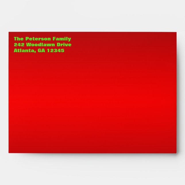 Christmas Envelope for 5x7 Greeting Cards (Front)