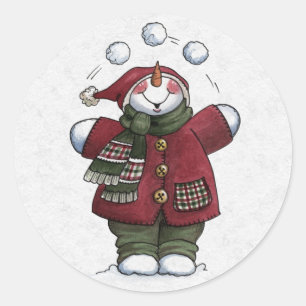 Christmas Envelope Sealer Classic Round Sticker