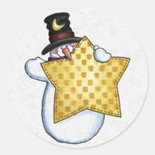 Christmas Envelope Sealer Classic Round Sticker