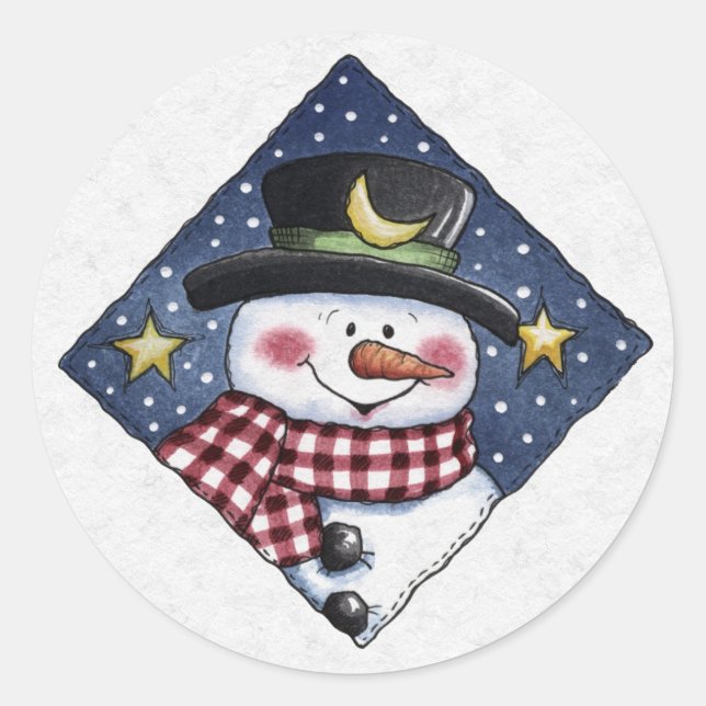 Christmas Envelope Sealer Classic Round Sticker (Front)