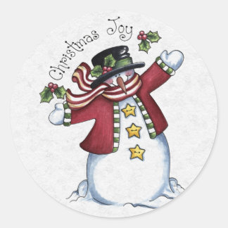 Christmas Envelope Sealer Classic Round Sticker