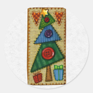 Christmas Envelope Sealer Classic Round Sticker