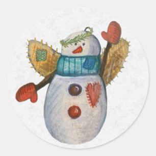 Christmas Envelope Sealer Classic Round Sticker