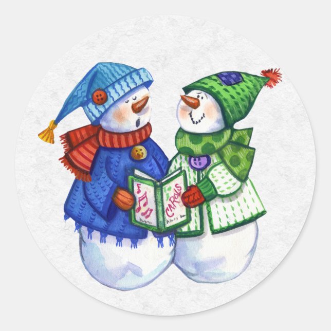 Christmas Envelope Sealer Classic Round Sticker (Front)