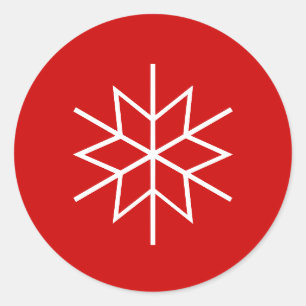 Christmas envelope seals with snow flake design