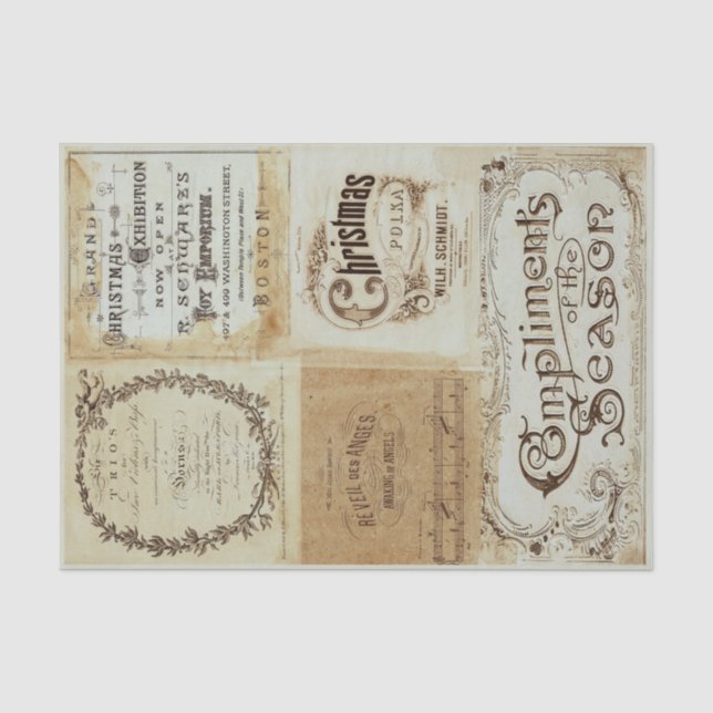 Christmas Ephemera Tissue Paper (Front)
