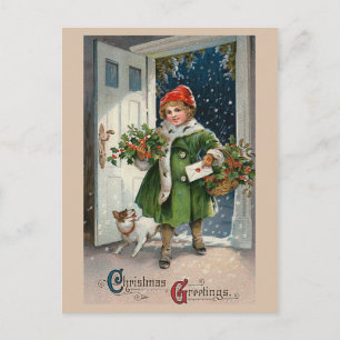 "Christmas Errands" Postcard