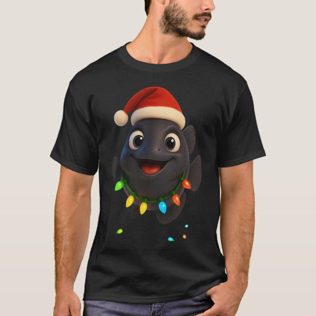 Christmas Escolar Fish T-Shirt (Front)