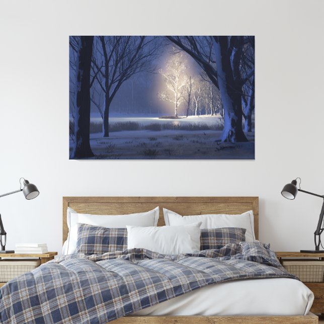 Christmas Ethereal Canvas Print (Insitu(Bedroom))