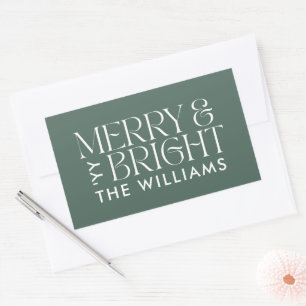 Christmas eucalyptus green modern elegant simple sticker