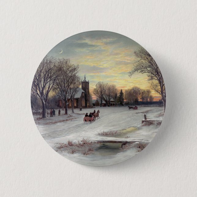 Christmas Eve 2 Inch Round Button (Front)