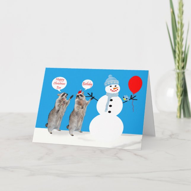 Christmas Eve Birthday Greeting Cards (Front)