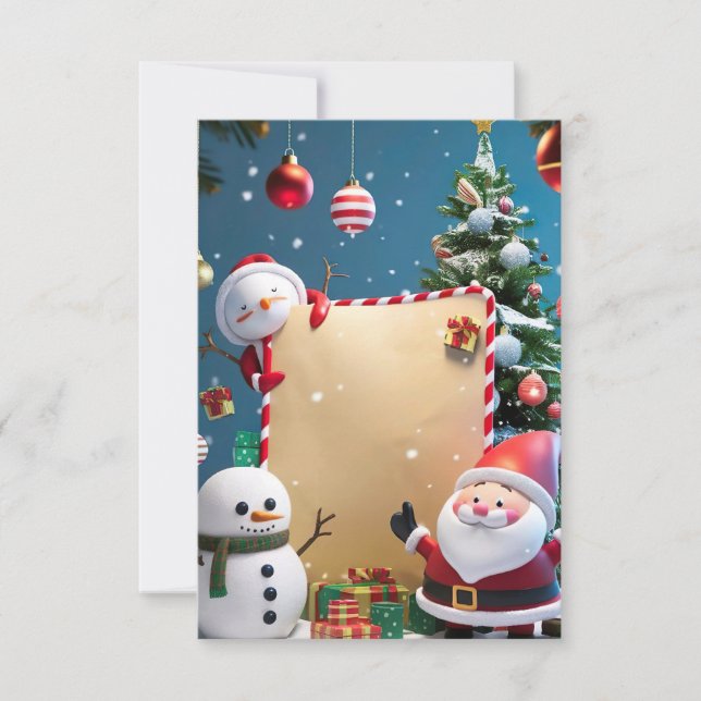 Christmas Eve Blank Invitation Card (Front)