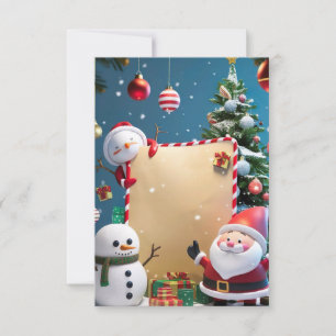 Christmas Eve Blank Invitation Card