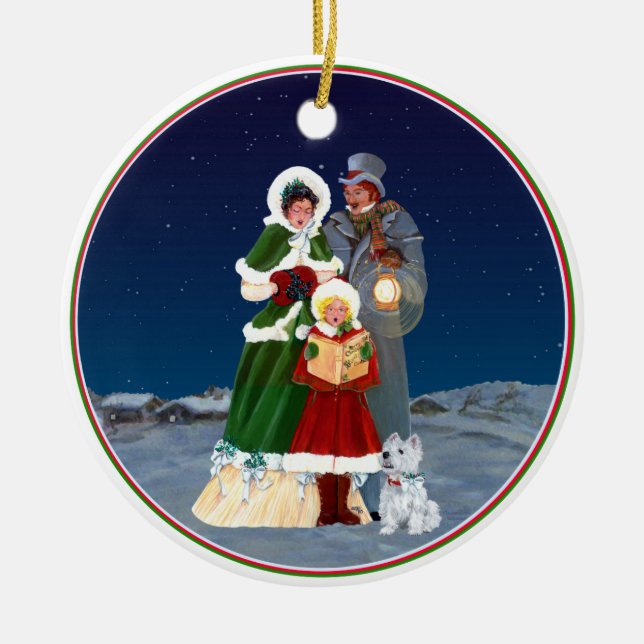 Christmas Eve Ceramic Ornament (Front)
