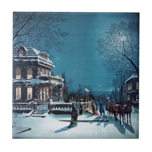 "Christmas Eve" ceramic tile (Front)