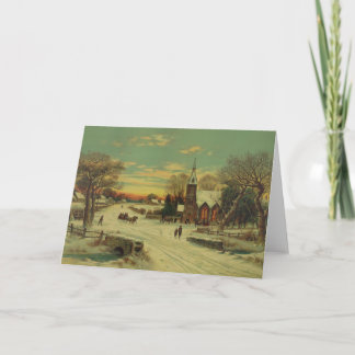 Christmas Eve Church Services Holiday Card