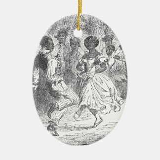 Christmas Eve Festivities on a Louisiana Estate Ceramic Ornament
