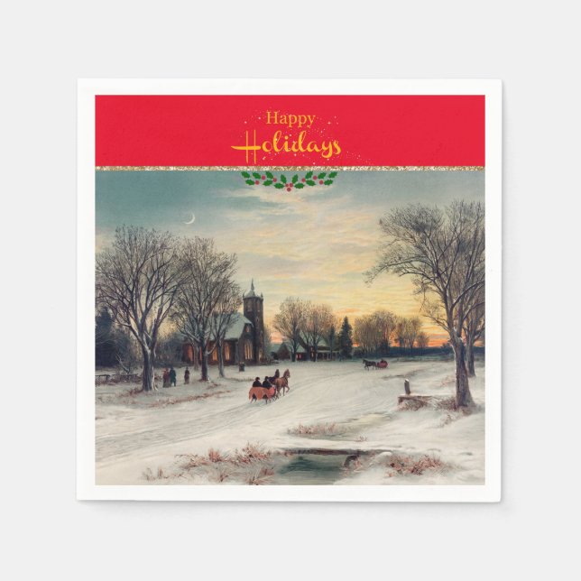 Christmas Eve, fine art, Napkin (Front)