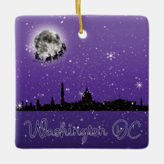 Christmas Eve in Washington DC Ceramic Ornament