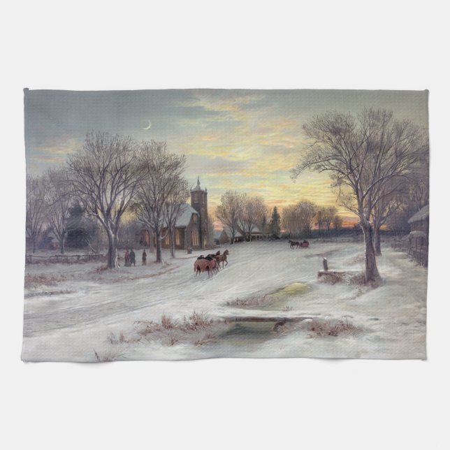 Christmas Eve Kitchen Towel (Horizontal)