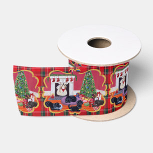 Christmas Eve Labradors Satin Ribbon