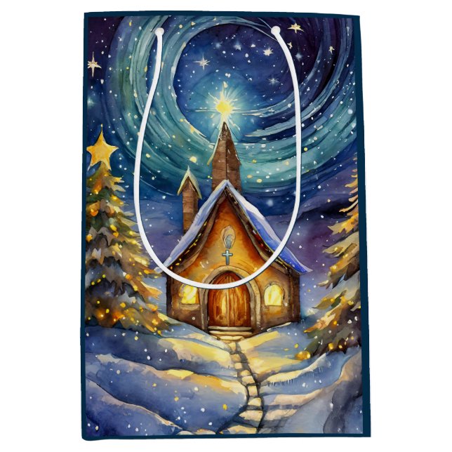 Christmas Eve Medium Gift Bag (Front)