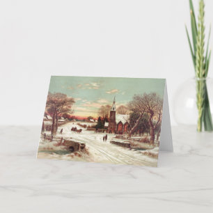Christmas Eve Winter Scene greeting cards
