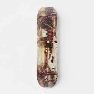 Christmas Eve Winter Scene skateboard