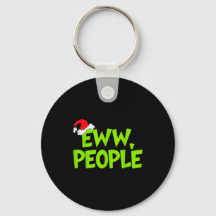 Christmas Eww People Mens Women Funny Santa Hat Gr Keychain