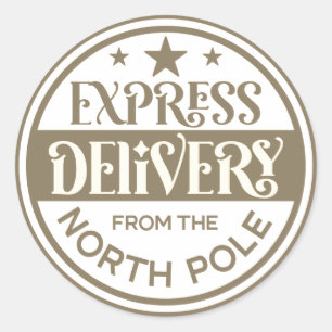 Christmas Express Delivery From The North Pole Classic Round Sticker