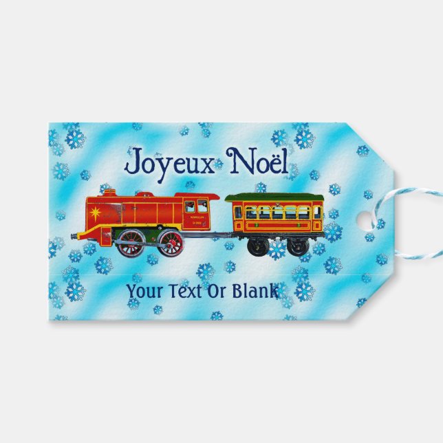 Christmas Express - Joyeux Noël Gift Tags (Front (Horizontal))
