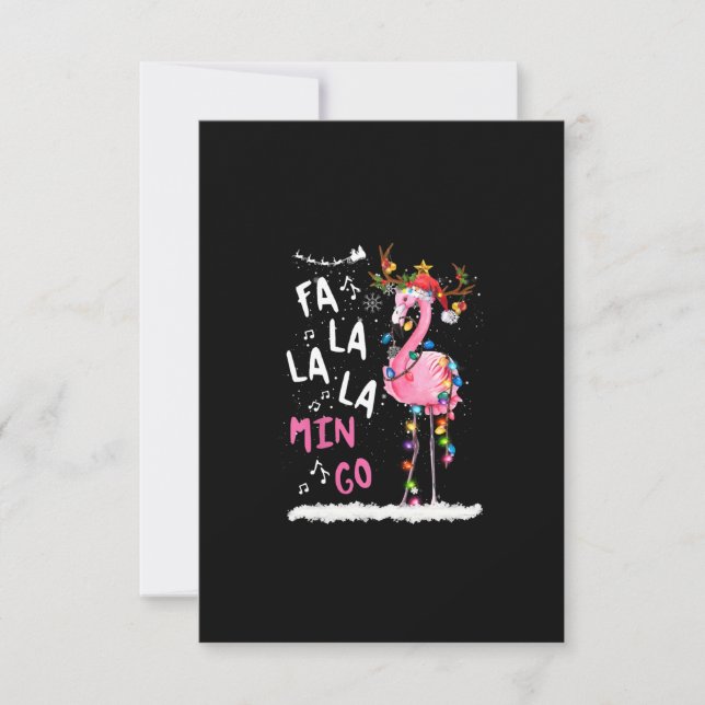 Christmas - Fa-La-La Mingo Flamingo With Christmas RSVP Card (Front)