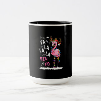 Christmas - Fa-La-La Mingo Flamingo With Christmas Two-Tone Coffee Mug