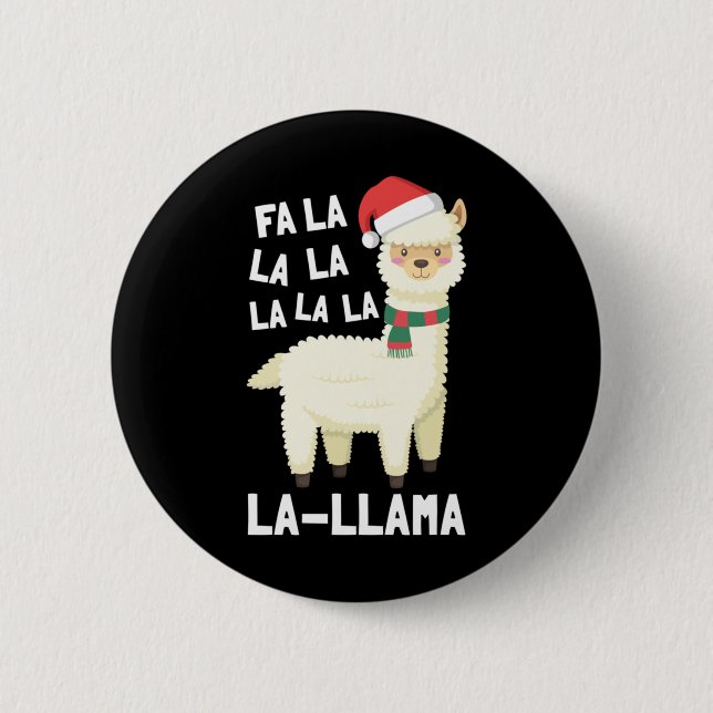 Christmas Fa La Llama Essential 2 Inch Round Button (Front)
