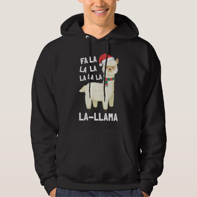 Christmas Fa La Llama Essential Hoodie (Front)