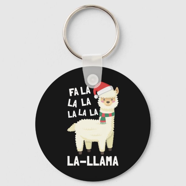 Christmas Fa La Llama Essential Keychain (Front)
