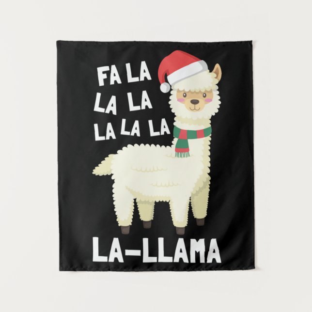 Christmas Fa La Llama Essential Tapestry (Front)