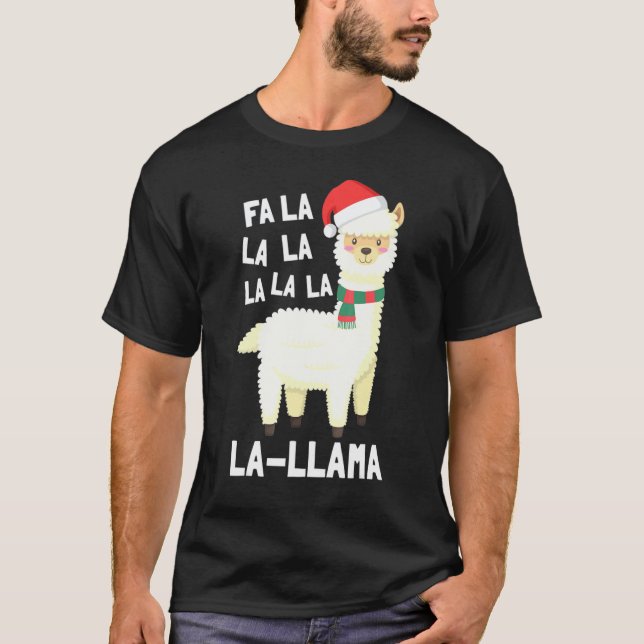 Christmas Fa La Llama T-Shirt (Front)