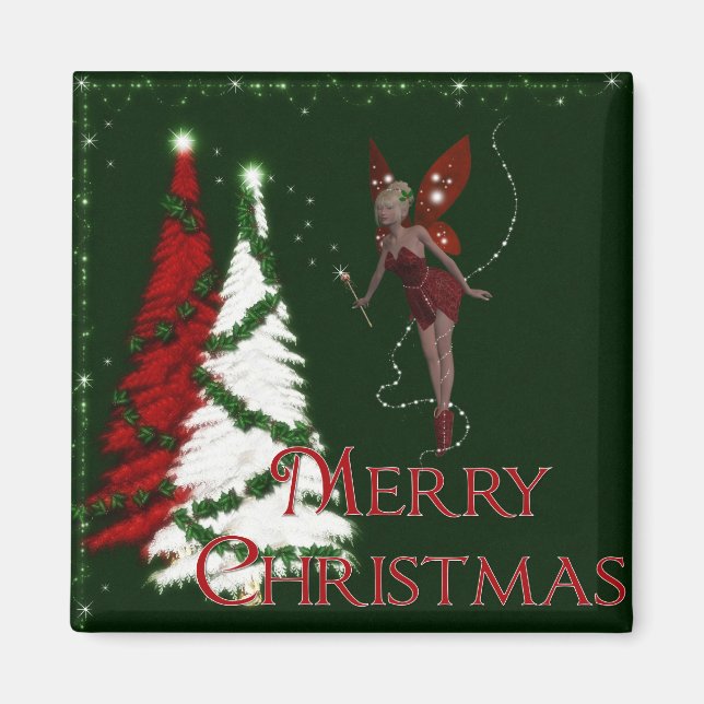 Christmas Faerie 3 - Merry Christmas Magnet (Front)